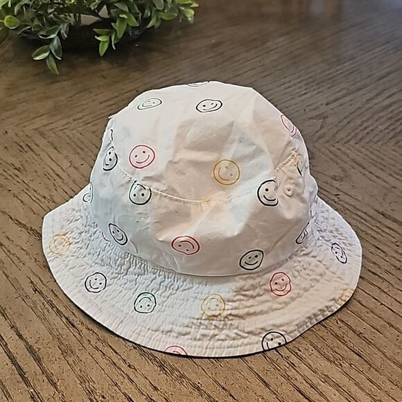 Girls happy face reversible bucket hat size S Old Navy never worn - Picture 7 of 7